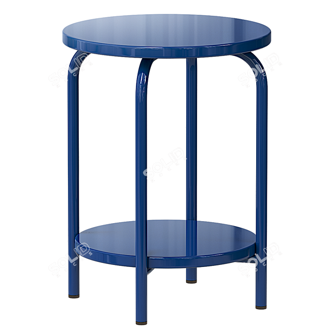 Navy Metal Kids’ Nightstand Organizer 3D model image 3