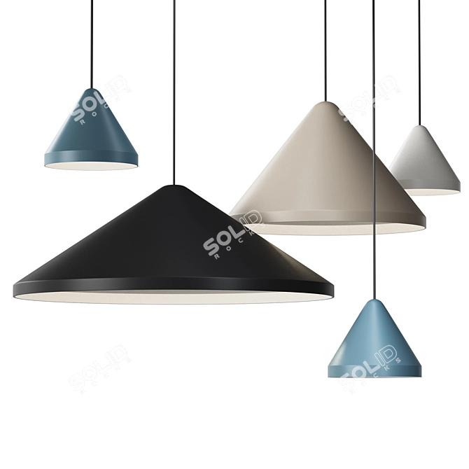 Contemporary North Hanging Lamps by Vibia 3D model image 2