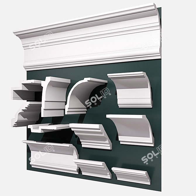 Decorative Cornice Mouldings Collection 3D model image 1