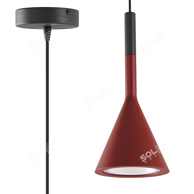 Elvi Home Brushed Cone Pendant 3D model image 1