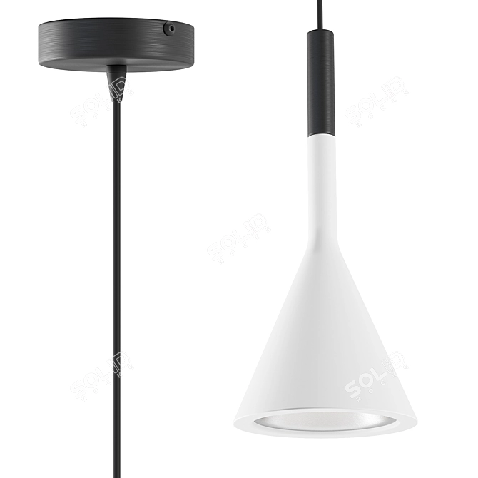 Elvi Home Brushed Cone Pendant 3D model image 3