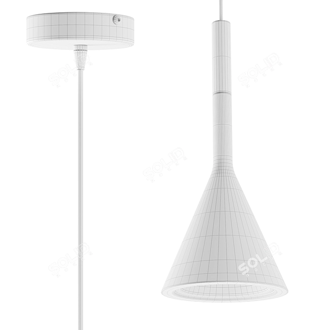 Elvi Home Brushed Cone Pendant 3D model image 6