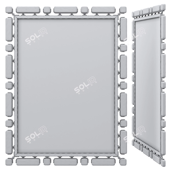 Bronze and Plaster Resin Mirror 3D model image 2