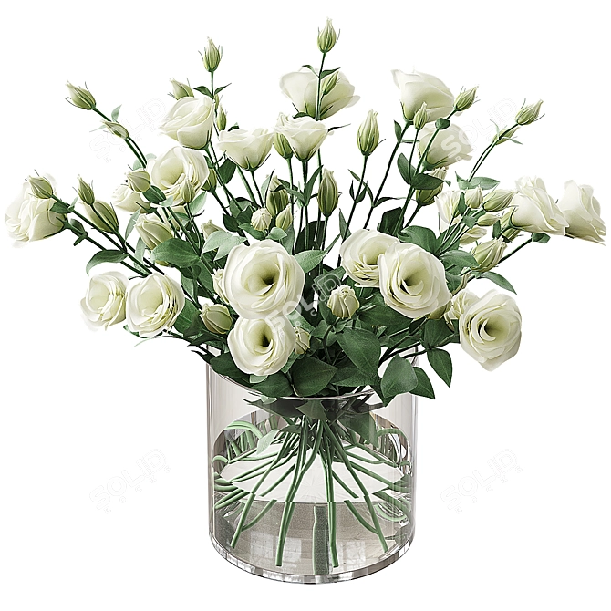 Eustoma & Lisianthus Bouquet Duo 3D model image 3