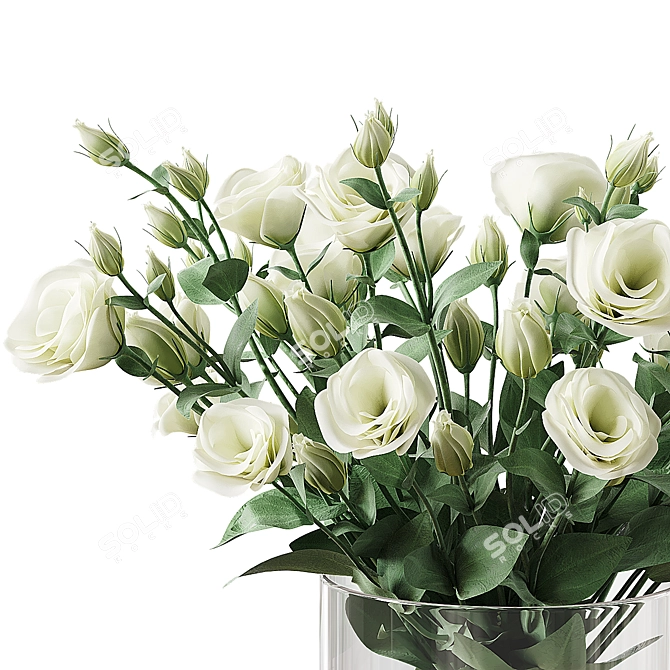 Eustoma & Lisianthus Bouquet Duo 3D model image 4