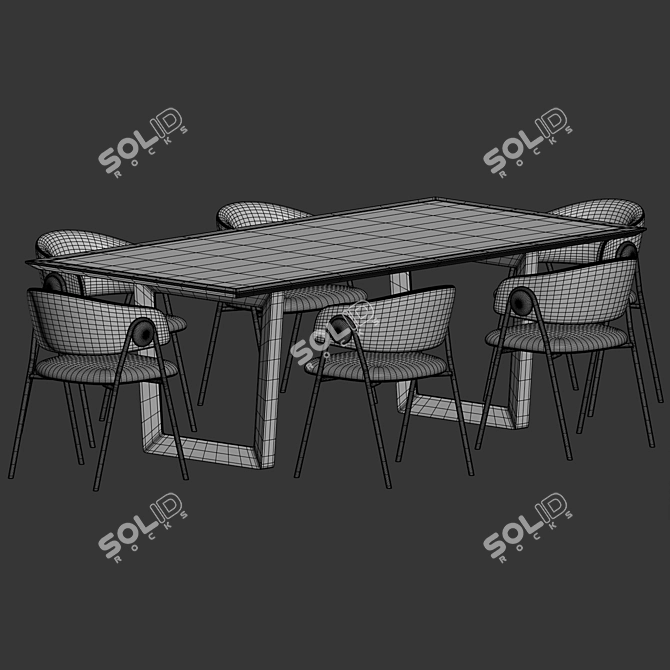 Elegant Dining Set: Colin & Bolero 3D model image 3