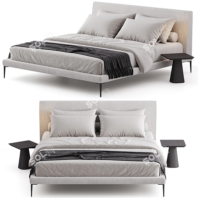 Sleek design BoConcept Arlington Bed 3D model image 2