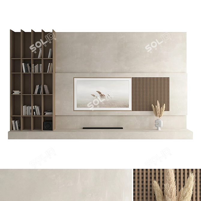 Samsung 65" QLED TV Set 3D model image 4