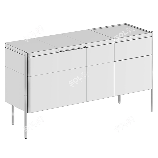 Traditional-Elegance-Innovative-Cabinet 3D model image 4