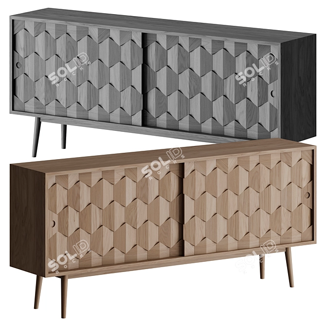 Traditional Crafted Sideboard: Scarpa 3D model image 1