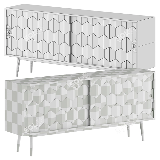 Traditional Crafted Sideboard: Scarpa 3D model image 3