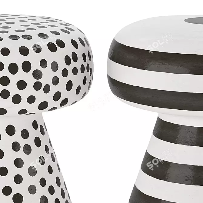 Versatile Inout 44 Cement Stool 3D model image 2