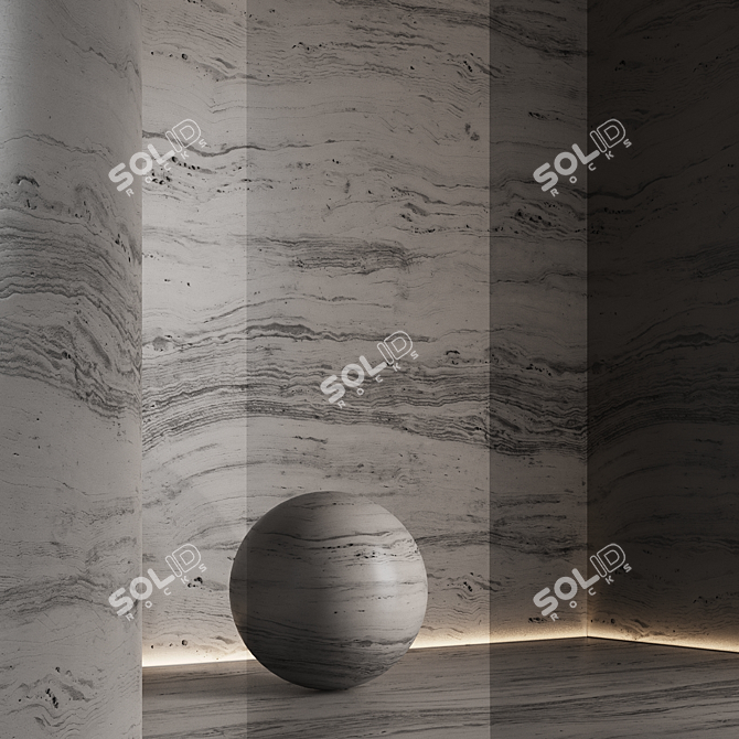 Travertine Stone Texture Set 3D model image 5