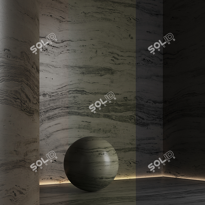 Travertine Stone Texture Set 3D model image 6