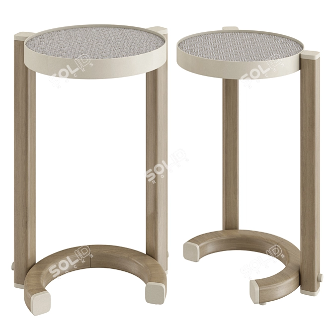 Elegant Belize Side Table 3D model image 1