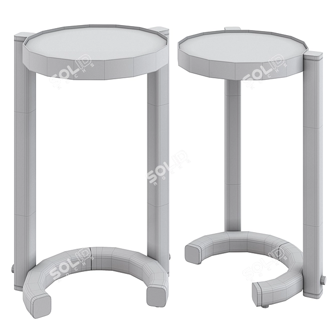 Elegant Belize Side Table 3D model image 2