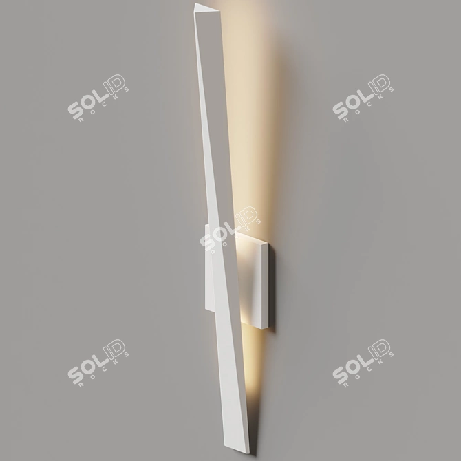 Sleek Blade Design LED Sconce 3D model image 3