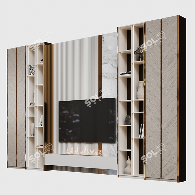 Sleek TV Wall Mount 3D model image 2