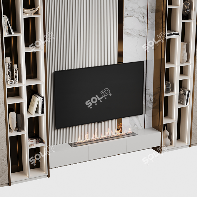 Sleek TV Wall Mount 3D model image 3