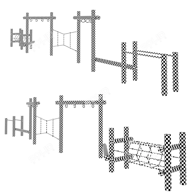 Obstacle Course Element Type 3 3D model image 3