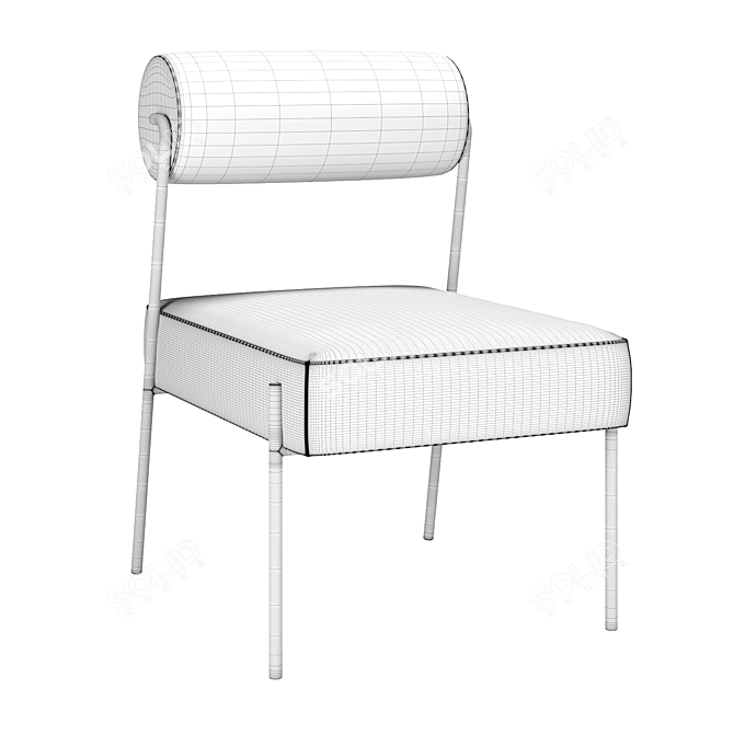 Sleek Modern Marni Dining Chair 3D model image 7