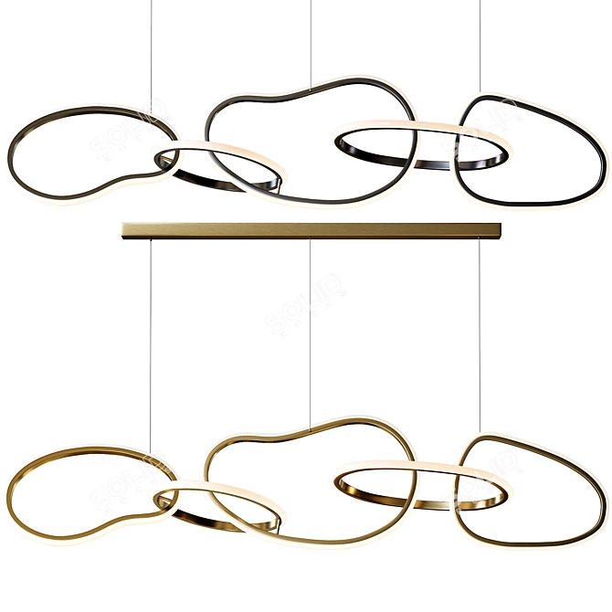 Modern Elegance Chandelier 3D model image 1