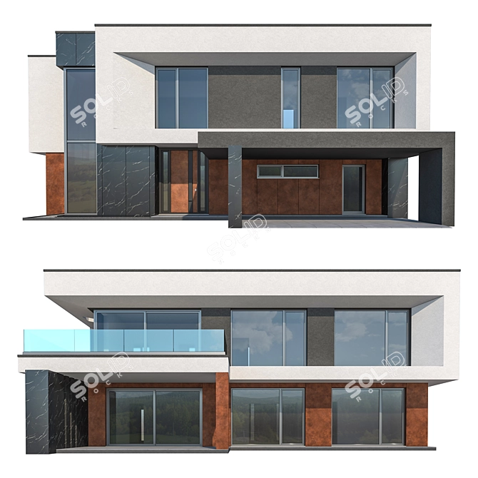 Modern House ST44 3D model image 2