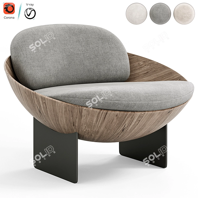 Modern Armchair by Artipieces 3D model image 3