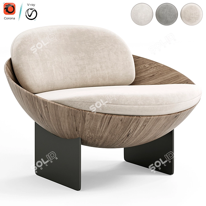 Modern Armchair by Artipieces 3D model image 4