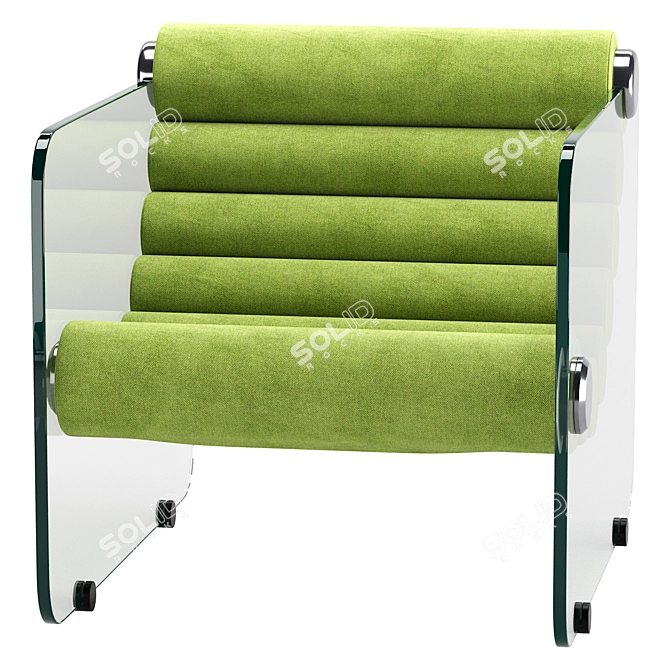 Retro 'Hyaline' Armchairs by Fabio Lenci 3D model image 2