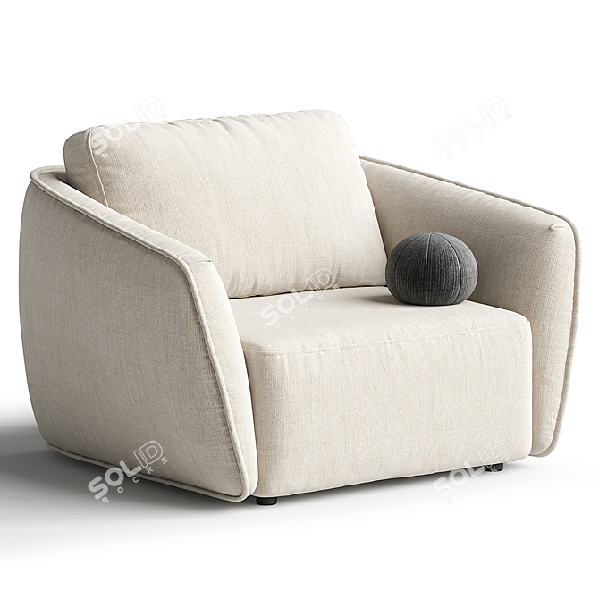 Modern Model Arimchair Montana 3D model image 3