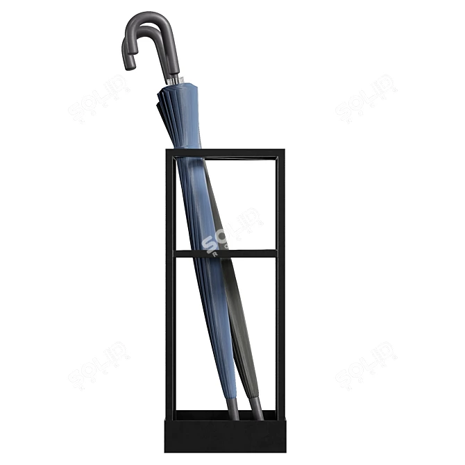 Modern Iron Umbrella Stand Holder 3D model image 2