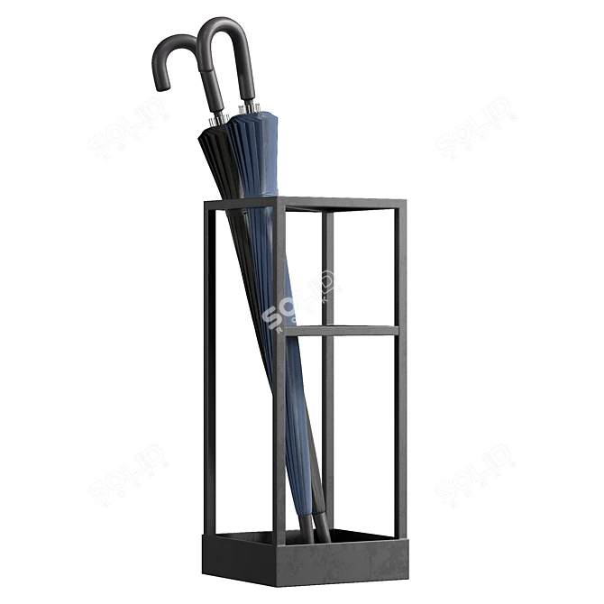 Modern Iron Umbrella Stand Holder 3D model image 4