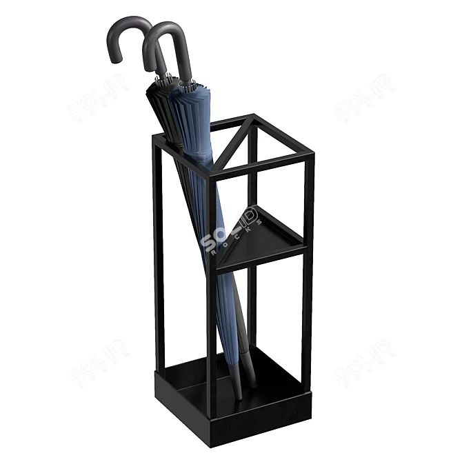 Modern Iron Umbrella Stand Holder 3D model image 5