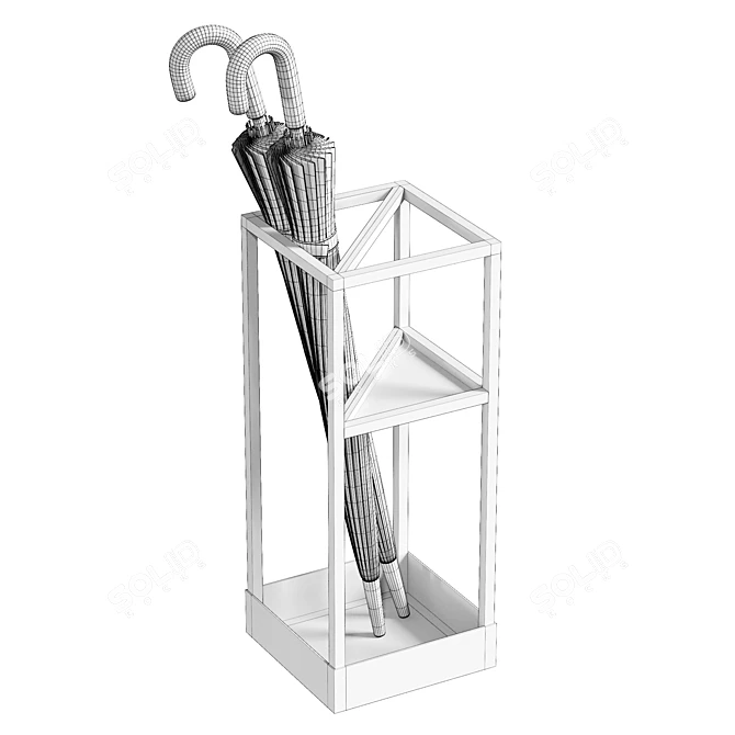 Modern Iron Umbrella Stand Holder 3D model image 6