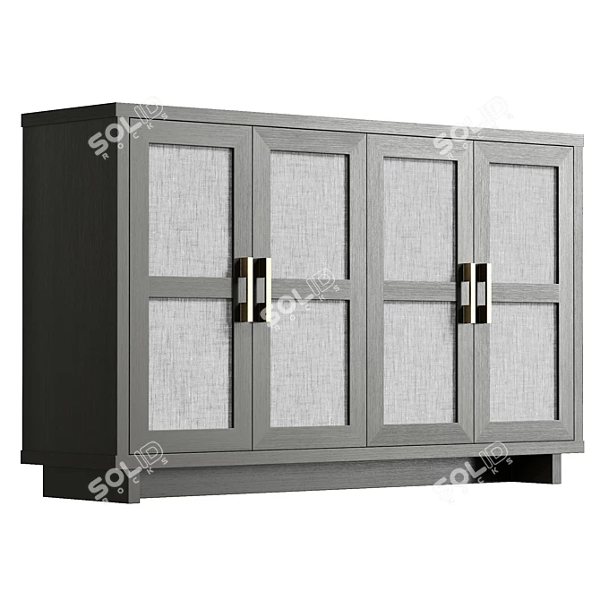 Modern UV Unwrapped Sideboard, 36x59.5x15.5in 3D model image 1