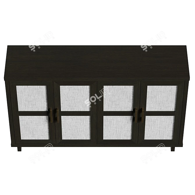 Modern UV Unwrapped Sideboard, 36x59.5x15.5in 3D model image 3