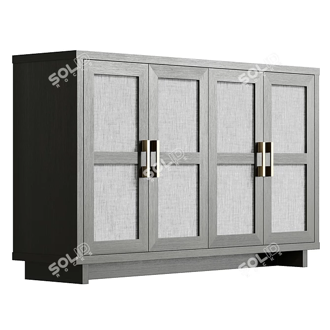 Modern UV Unwrapped Sideboard, 36x59.5x15.5in 3D model image 4