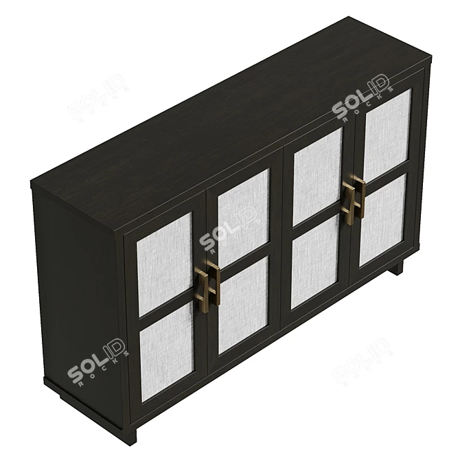 Modern UV Unwrapped Sideboard, 36x59.5x15.5in 3D model image 5