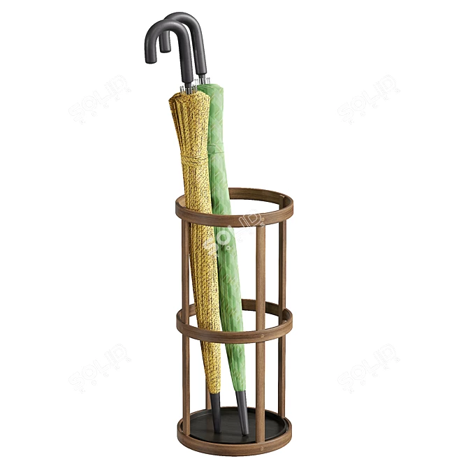 Modern Metal Umbrella Stand 3D model image 1