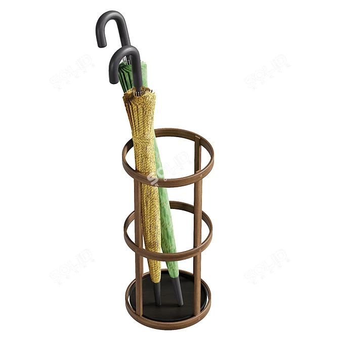 Modern Metal Umbrella Stand 3D model image 5