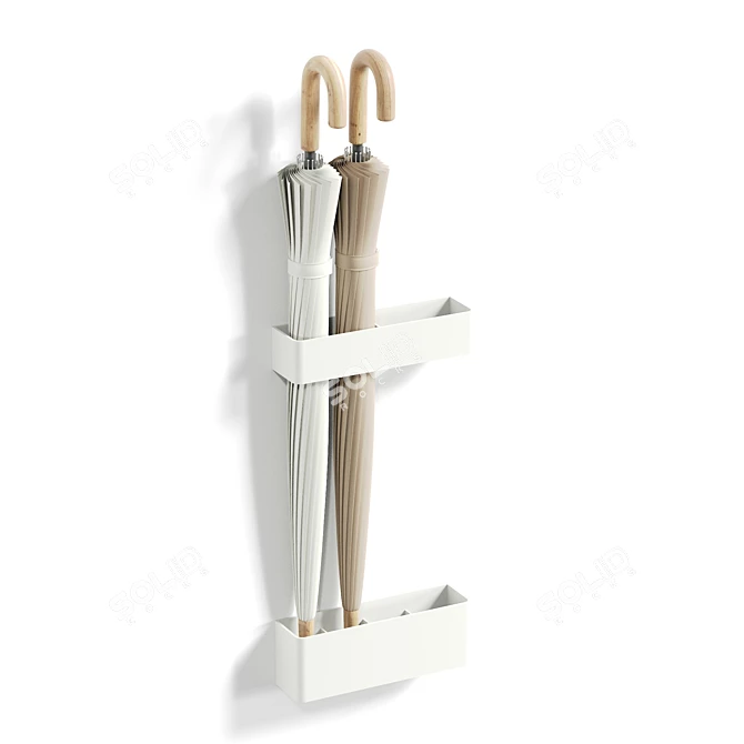 Adjustable Wall Mounted Umbrella Organizer 3D model image 1