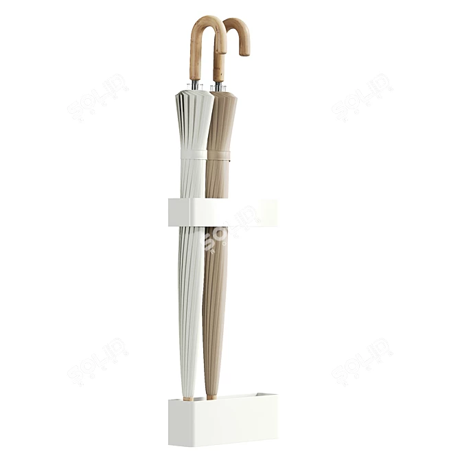 Adjustable Wall Mounted Umbrella Organizer 3D model image 5