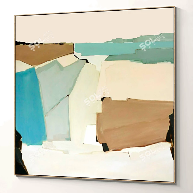 Abstract Canvas Photo Frame Set 3D model image 5