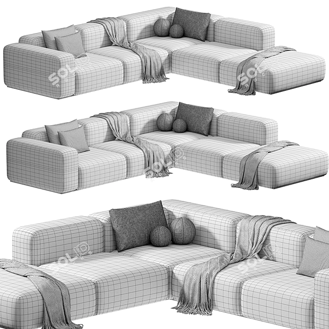  Siori FOBO Modular Sofa: Contemporary Design 3D model image 6