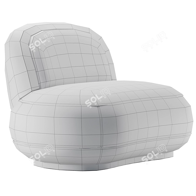 Luxurious Oshun Vetiver Armchair 3D model image 5