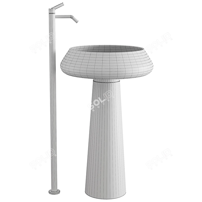 Agape Marble Washbasin Outdoor 3D model image 4