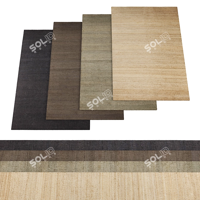 High Resolution Set of Rugs 3D model image 1