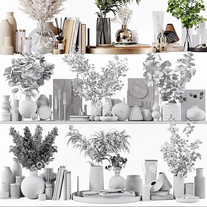 Elegant Decor Set for Rendering 3D model image 8