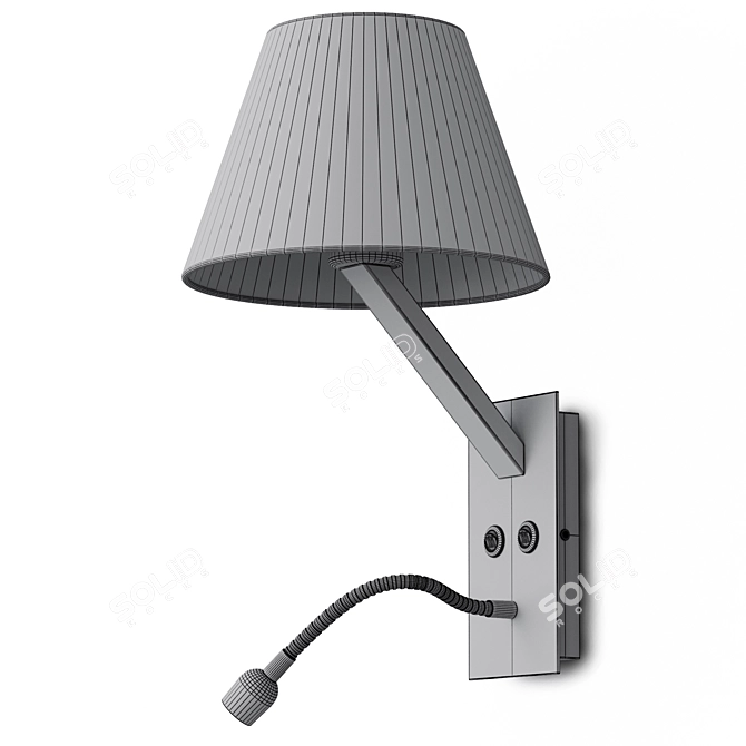 Modern Black Steel Wall Lamp 3D model image 7